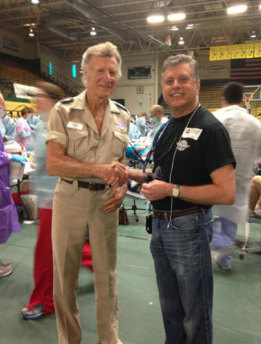Volunteer Coordinator at RAM Clinic with founder Stan Brock 