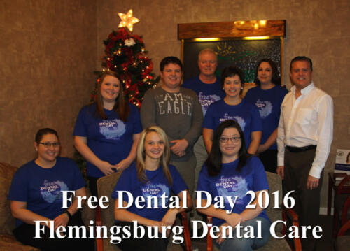 Volunteers at the 2016 Free Dental Day Presented Annualy by Dr. Moorhead 